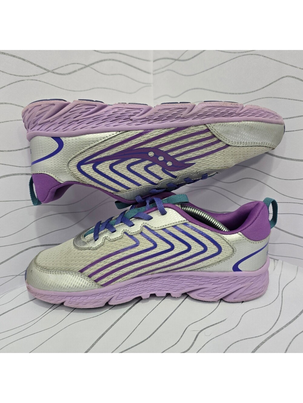 Saucony Wind 3.0 Silver Purple Women’s 5.5W Sneakers SK167946 Running Shoes